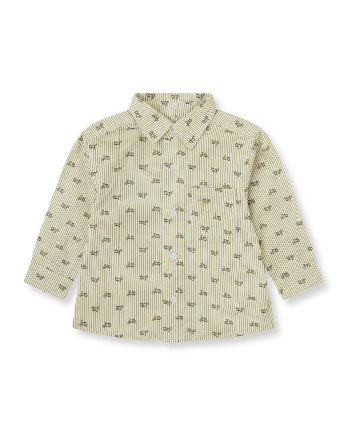 CAMISA MOSTAZA RAYAS