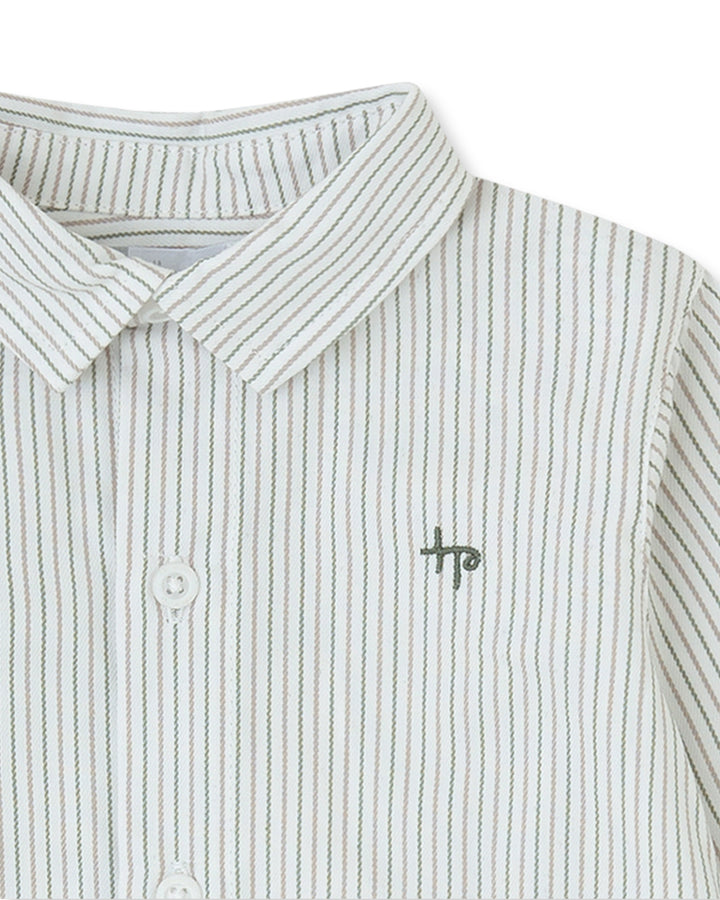 CAMISA CAQUI RAYAS