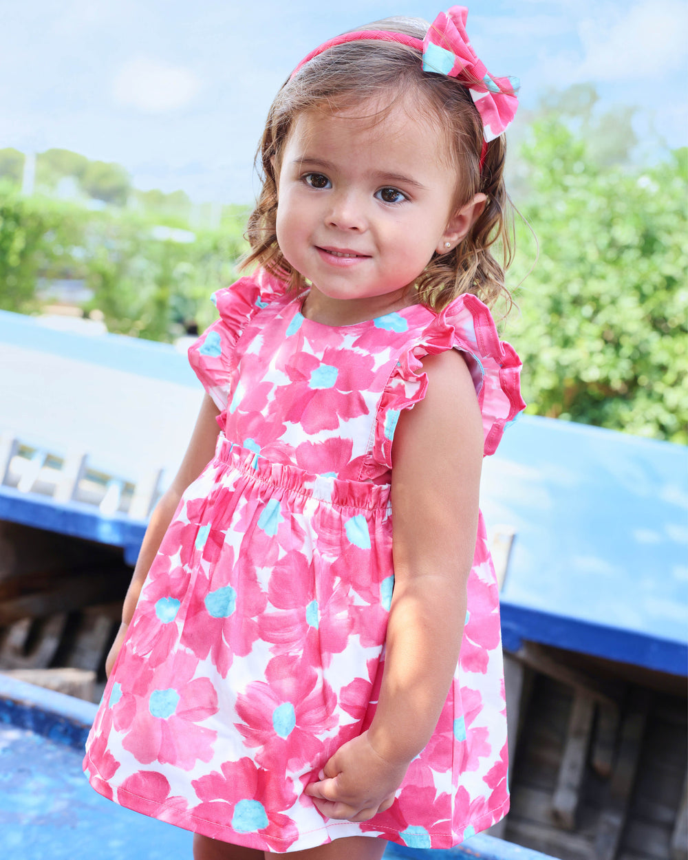 VESTIDO CON BRAGUITA FUCSIA