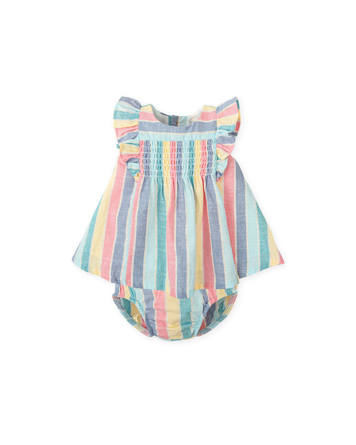 VESTIDO CON BRAGUITA RAYAS MULTICOLOR