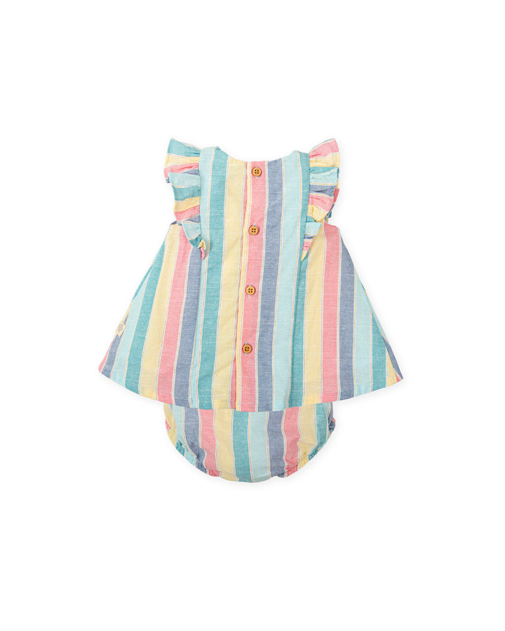 VESTIDO CON BRAGUITA RAYAS MULTICOLOR