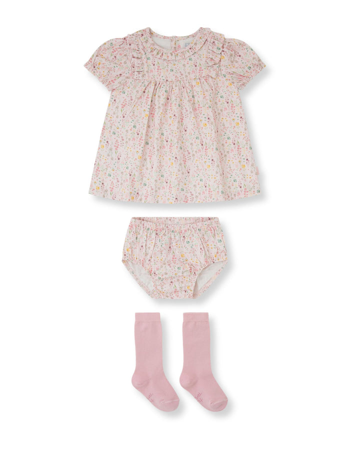 VESTIDO CON BRAGUITA Y CALCETINES PÉTALO
