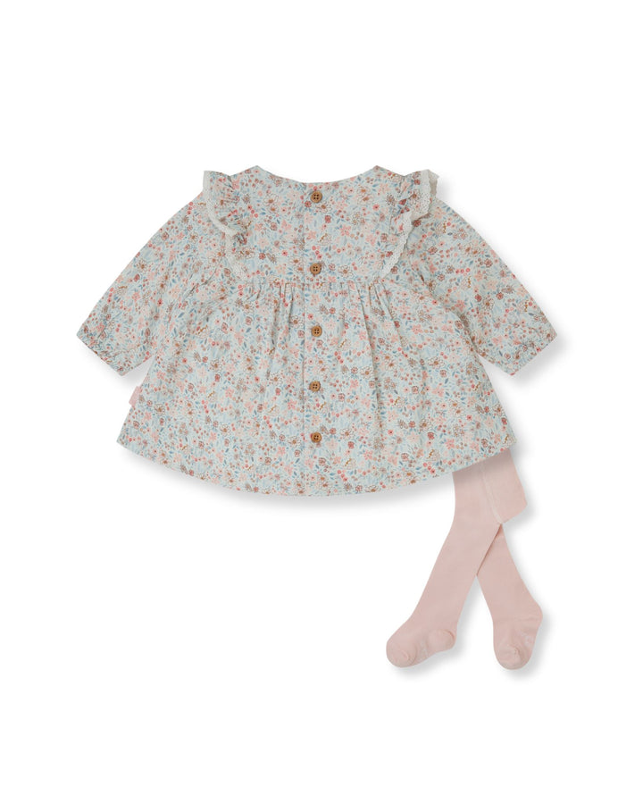 VESTIDO PÉTALO FLORES CON LEOTARDOS