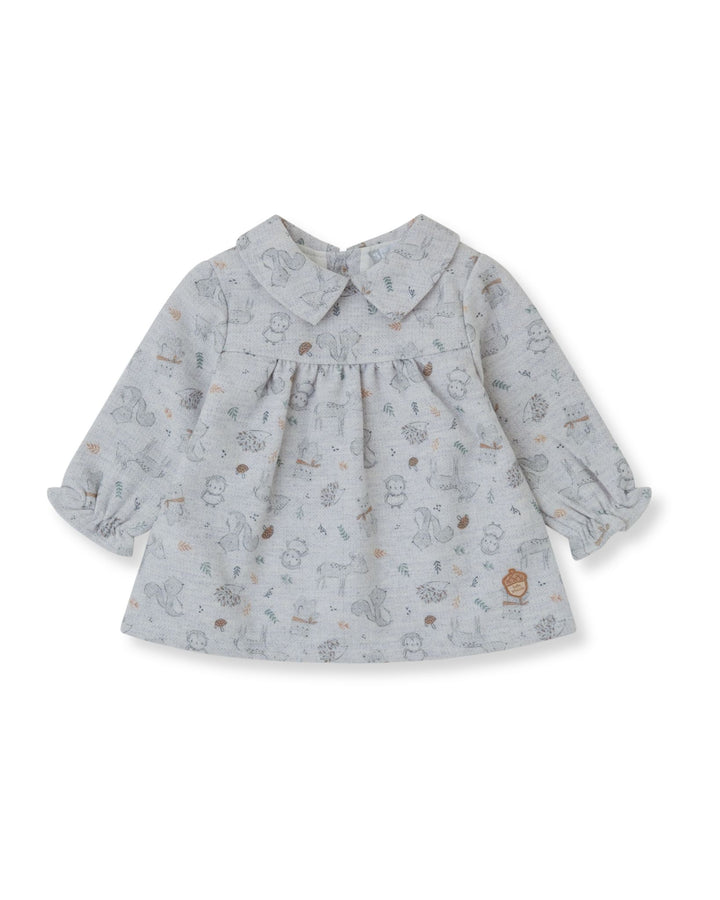 VESTIDO GRIS ARDILLAS CON LEOTARDOS
