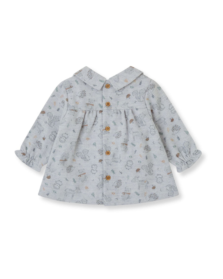 VESTIDO GRIS ARDILLAS CON LEOTARDOS