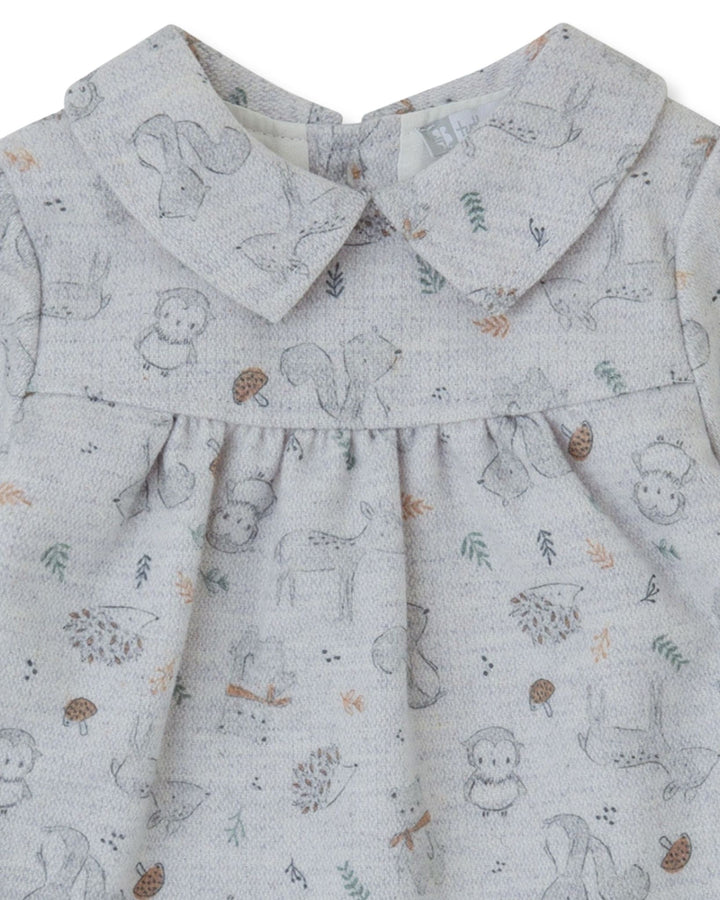 VESTIDO GRIS ARDILLAS CON LEOTARDOS