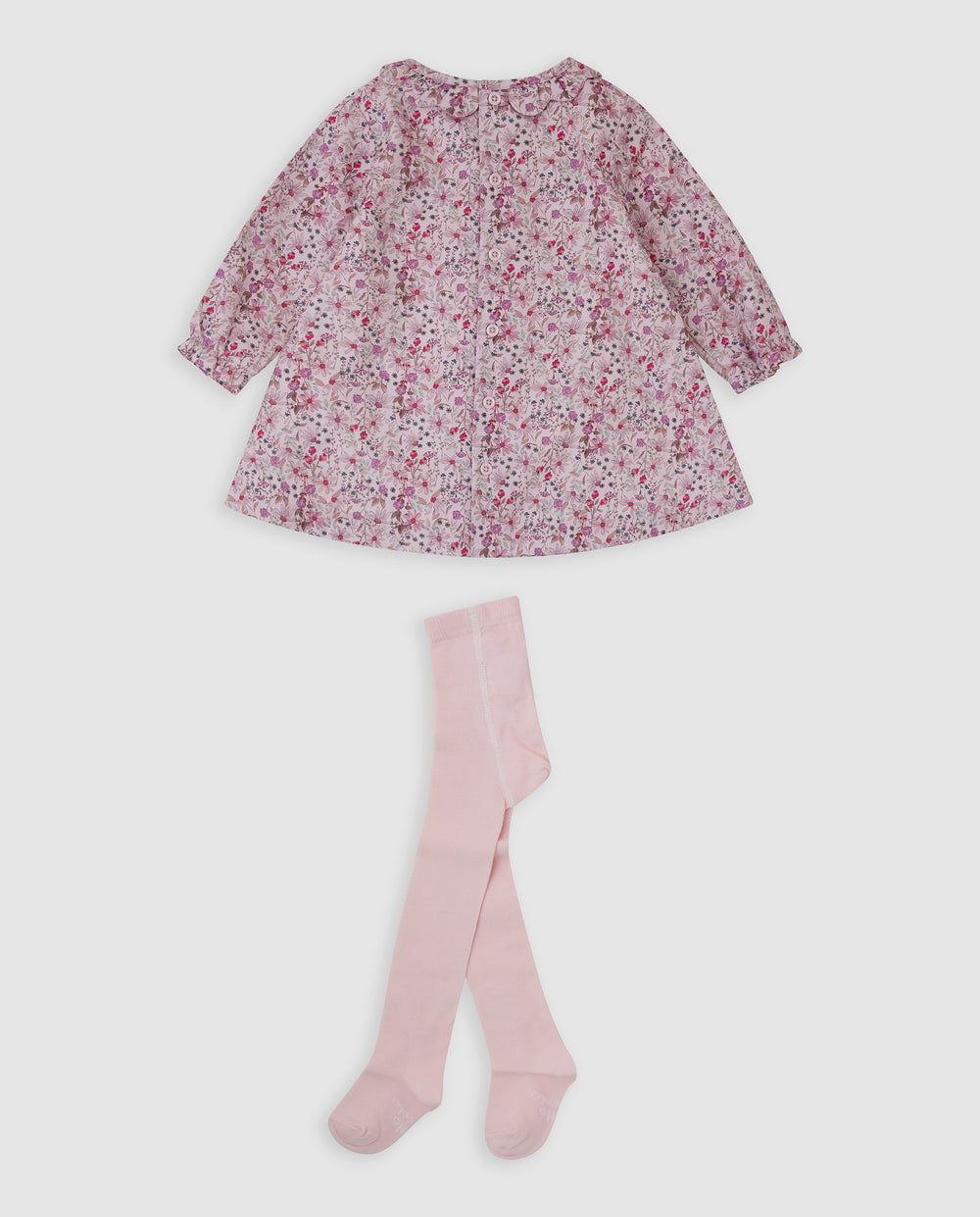 VESTIDO PÉTALO FLORES CON LEOTARDOS BEBÉ
