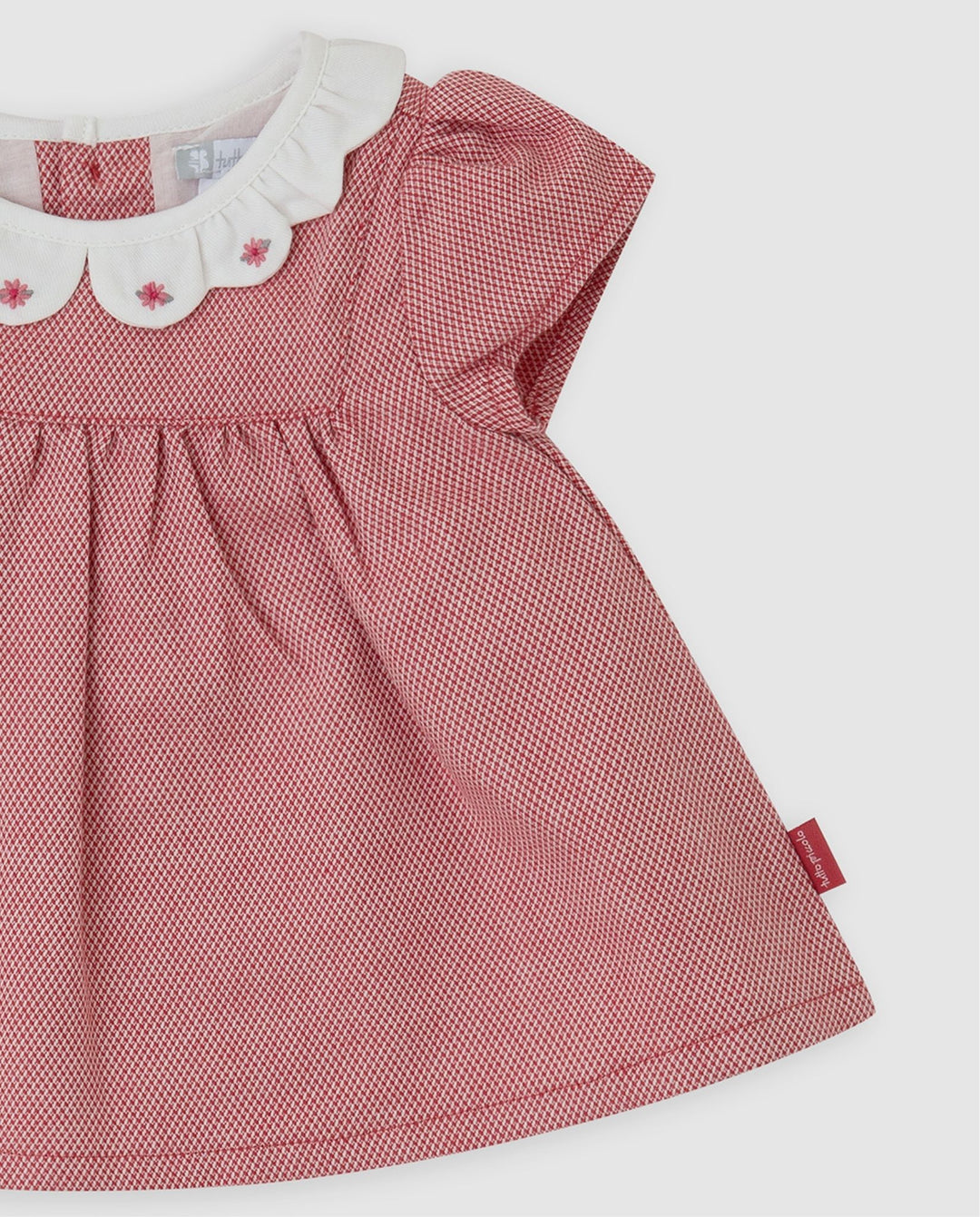 VESTIDO ROJO CON BRAGUITA Y CALCETINES BEBÉ