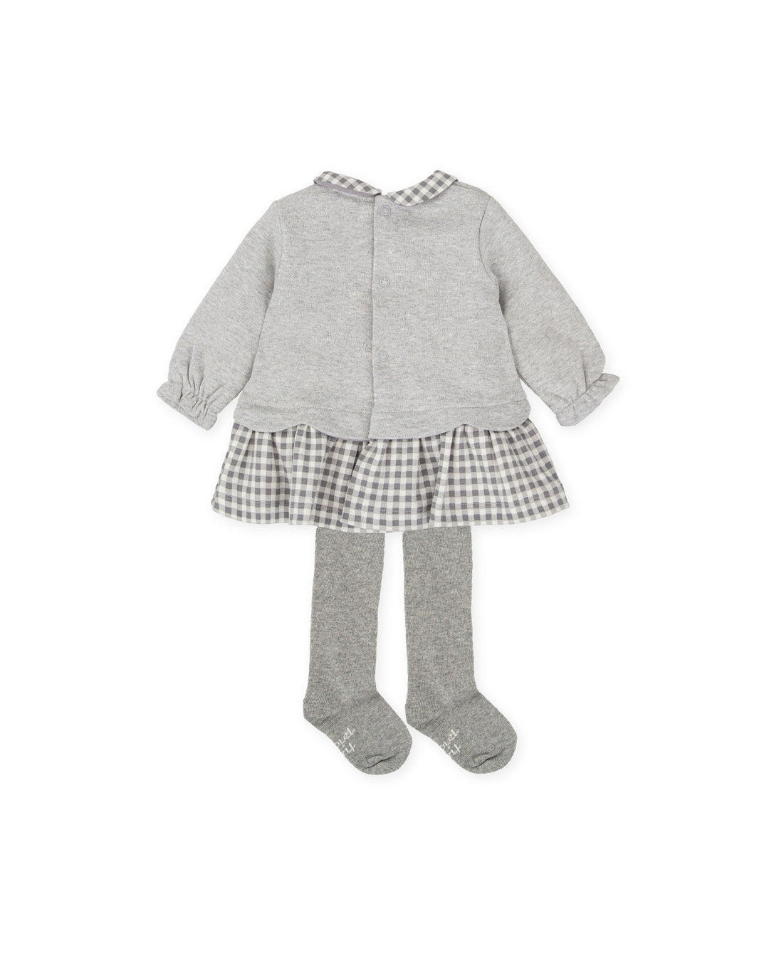 VESTIDO GRIS OVEJITA CON LEOTARDOS BEBÉ