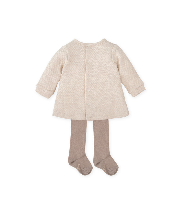 VESTIDO BLANCO CON LEOTARDOS