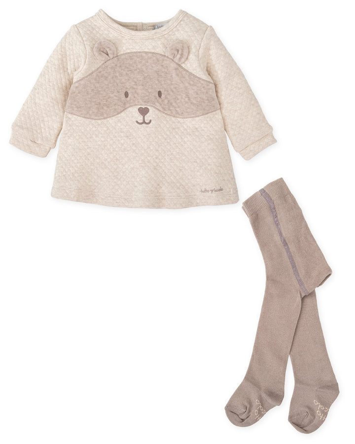 VESTIDO BLANCO CON LEOTARDOS