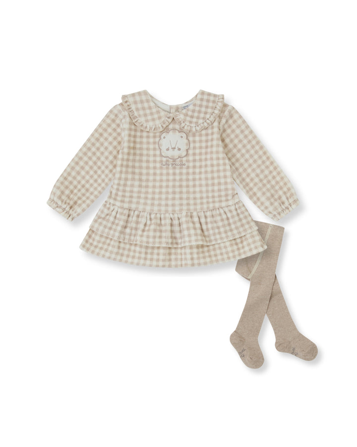 VESTIDO TUNDOSADO VICHY ARENA  CON LEOTARDOS