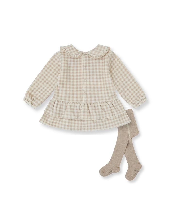 VESTIDO TUNDOSADO VICHY ARENA  CON LEOTARDOS