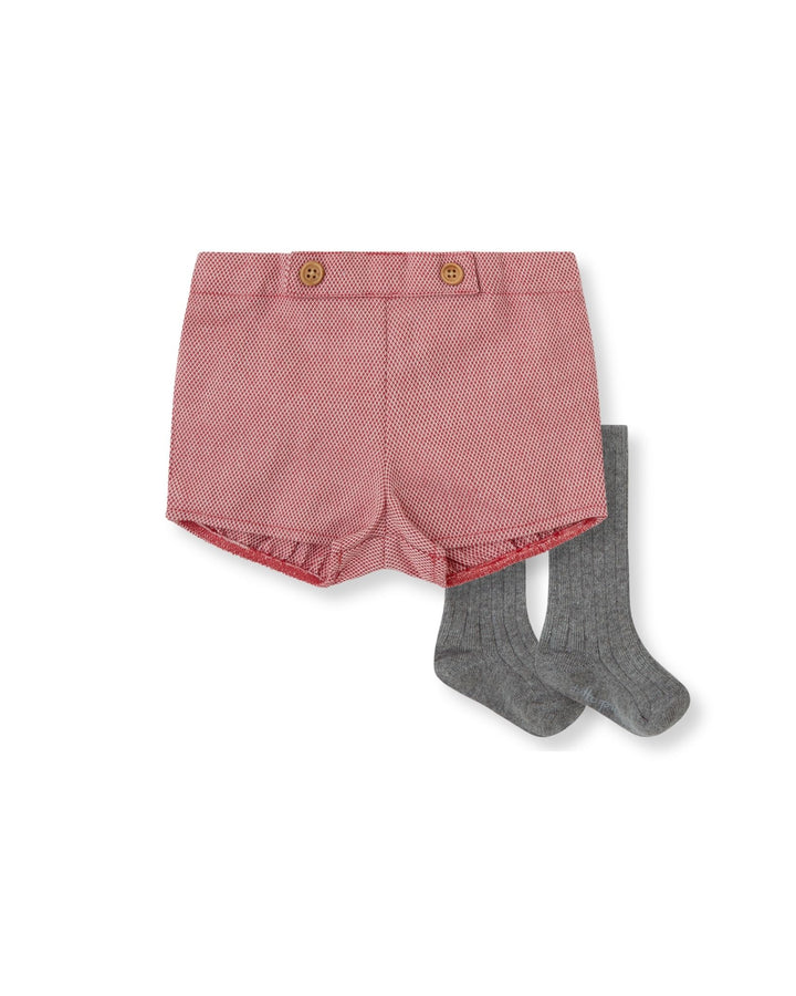 PANTALÓN BOMBACHO CARMÍN CON CALCETINES
