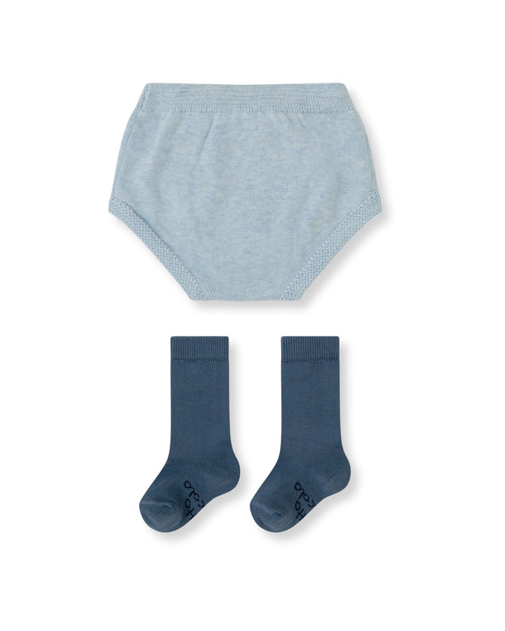 PANTALÓN BOMBACHO TRICOT PORCELANA CON CALCETINES