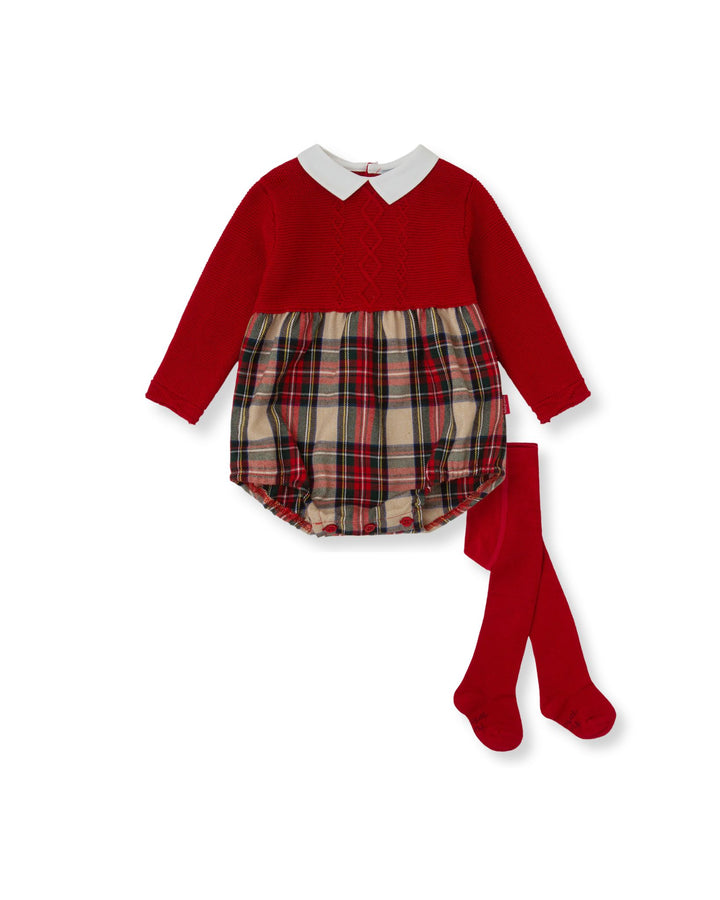 PELELE TRICOT CUADROS CON LEOTARDOS
