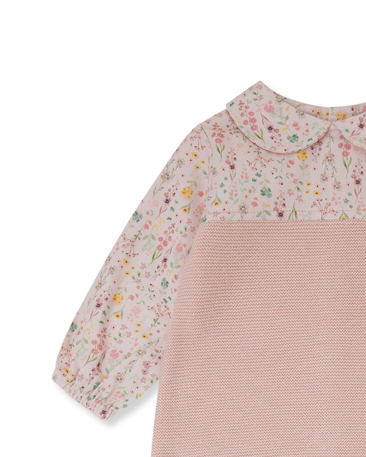 PELELE TRICOT PÉTALO CON LEOTARDOS