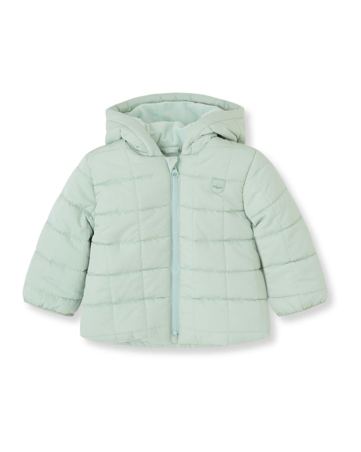 CHAQUETÓN CON CAPUCHA AGUAMARINA