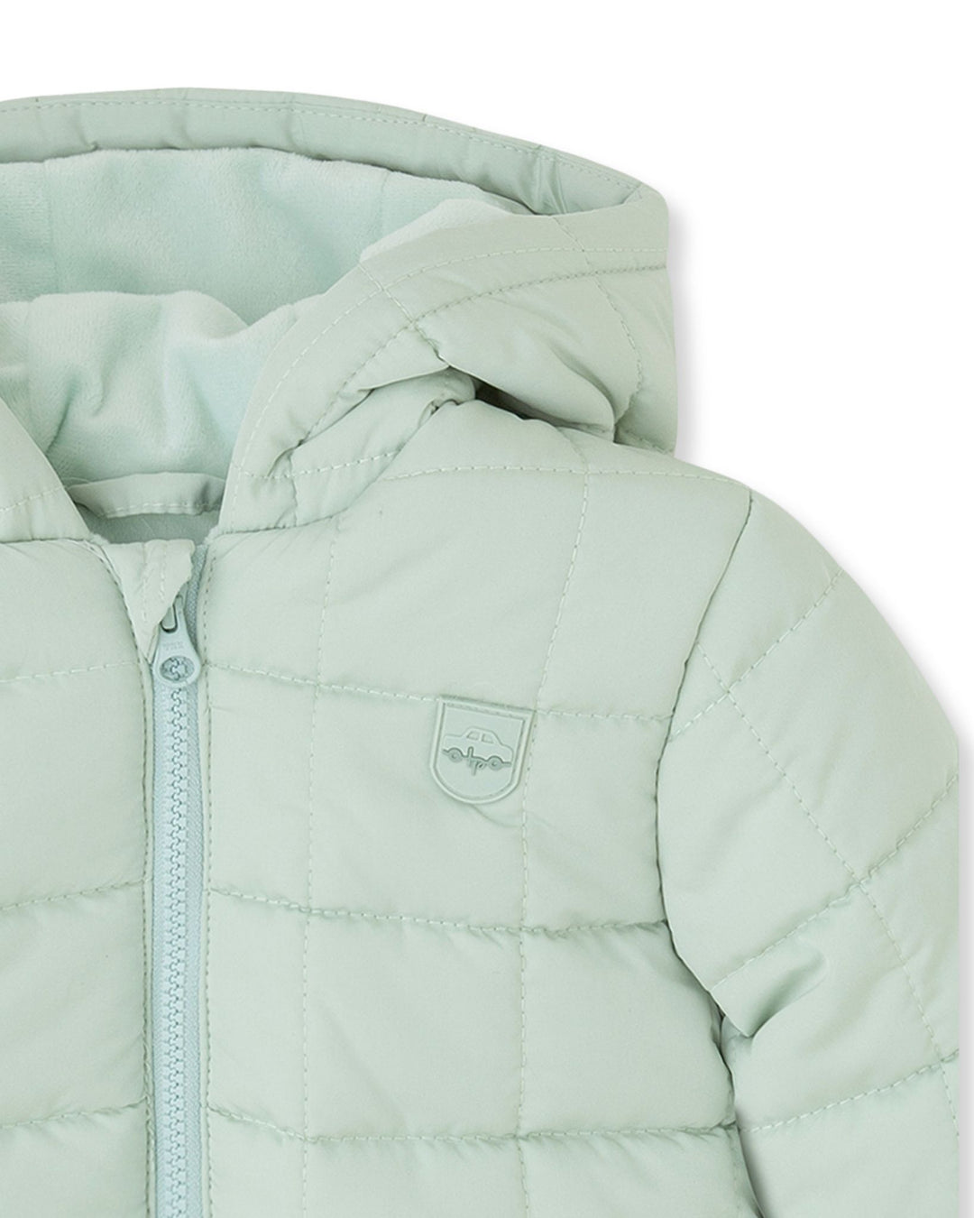 CHAQUETÓN CON CAPUCHA AGUAMARINA