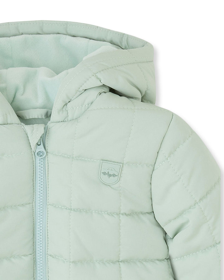 CHAQUETÓN CON CAPUCHA AGUAMARINA