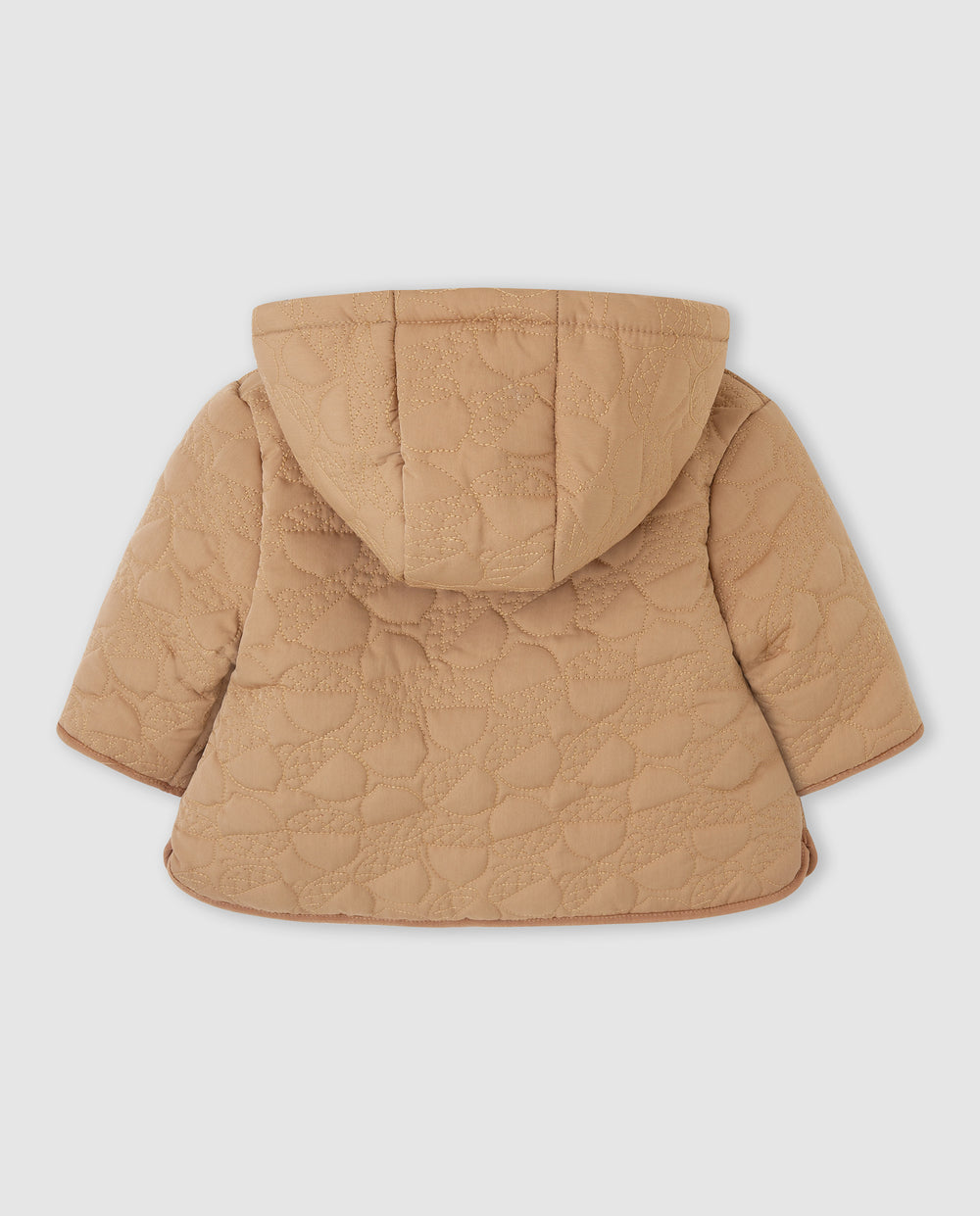 CHAQUETÓN CON CAPUCHA CAMEL BELLOTAS BEBÉ