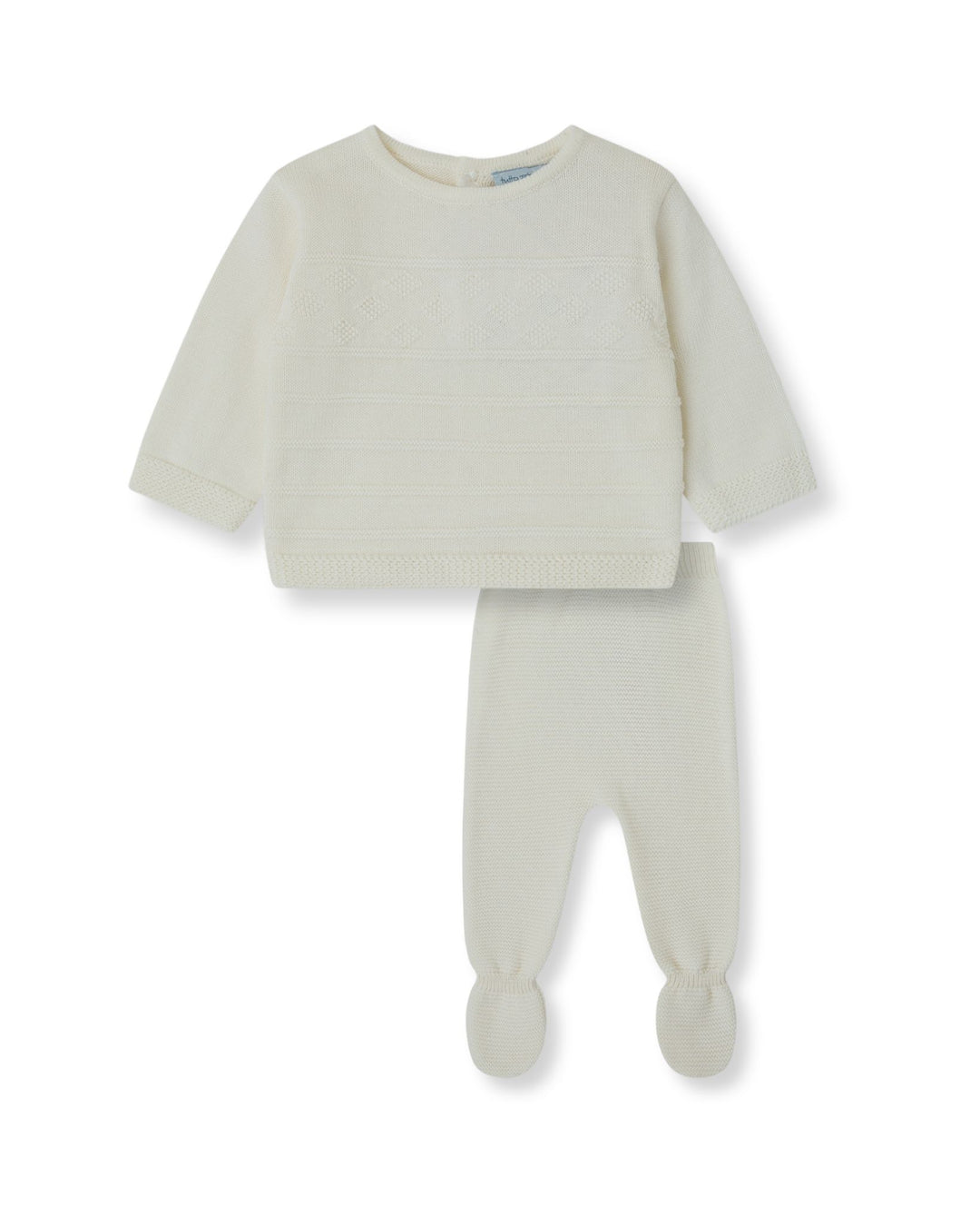 CONJUNTO 2 PZAS. TRICOT CRUDO