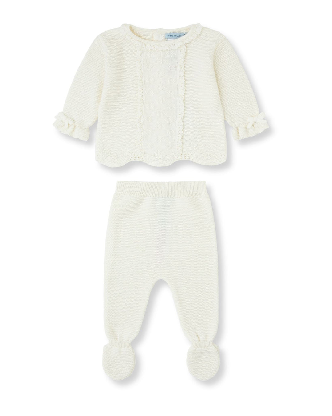CONJUNTO 2 PZAS. TRICOT CRUDO