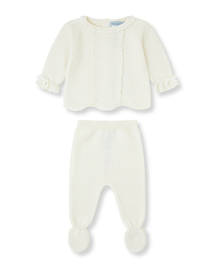 CONJUNTO 2 PZAS. TRICOT CRUDO