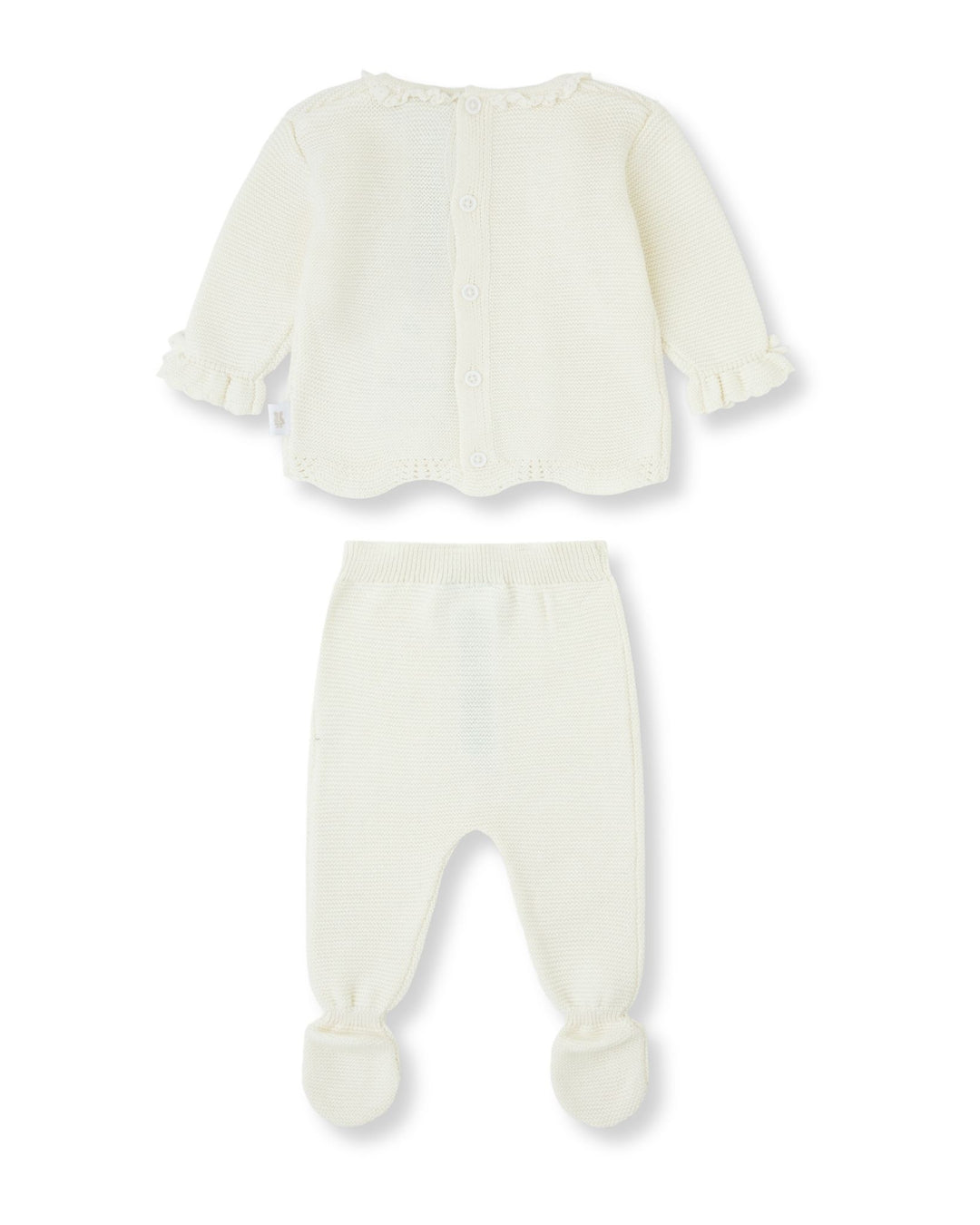 CONJUNTO 2 PZAS. TRICOT CRUDO
