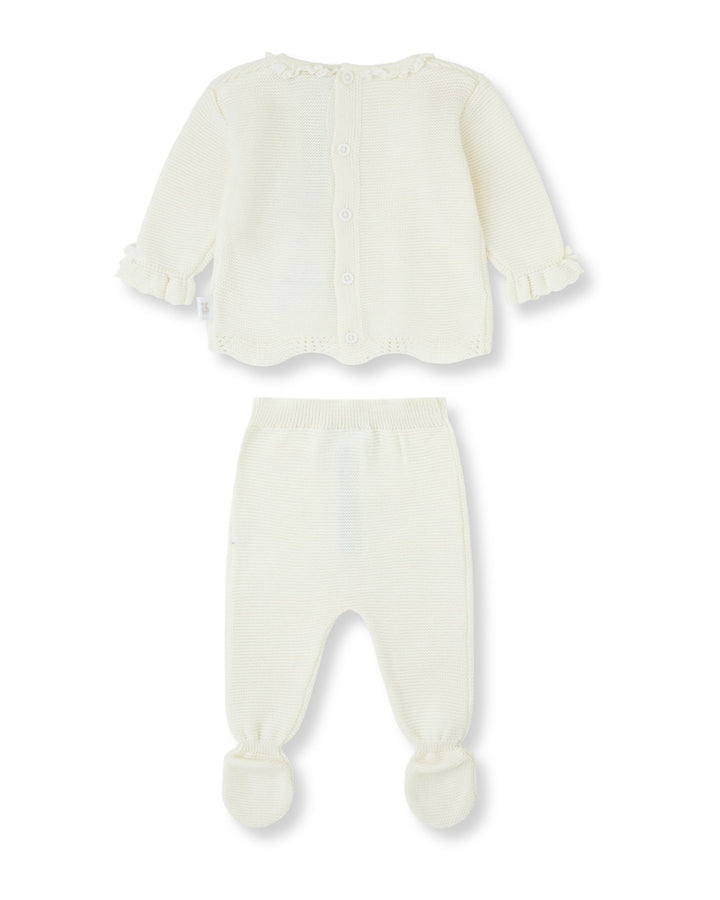 CONJUNTO 2 PZAS. TRICOT CRUDO