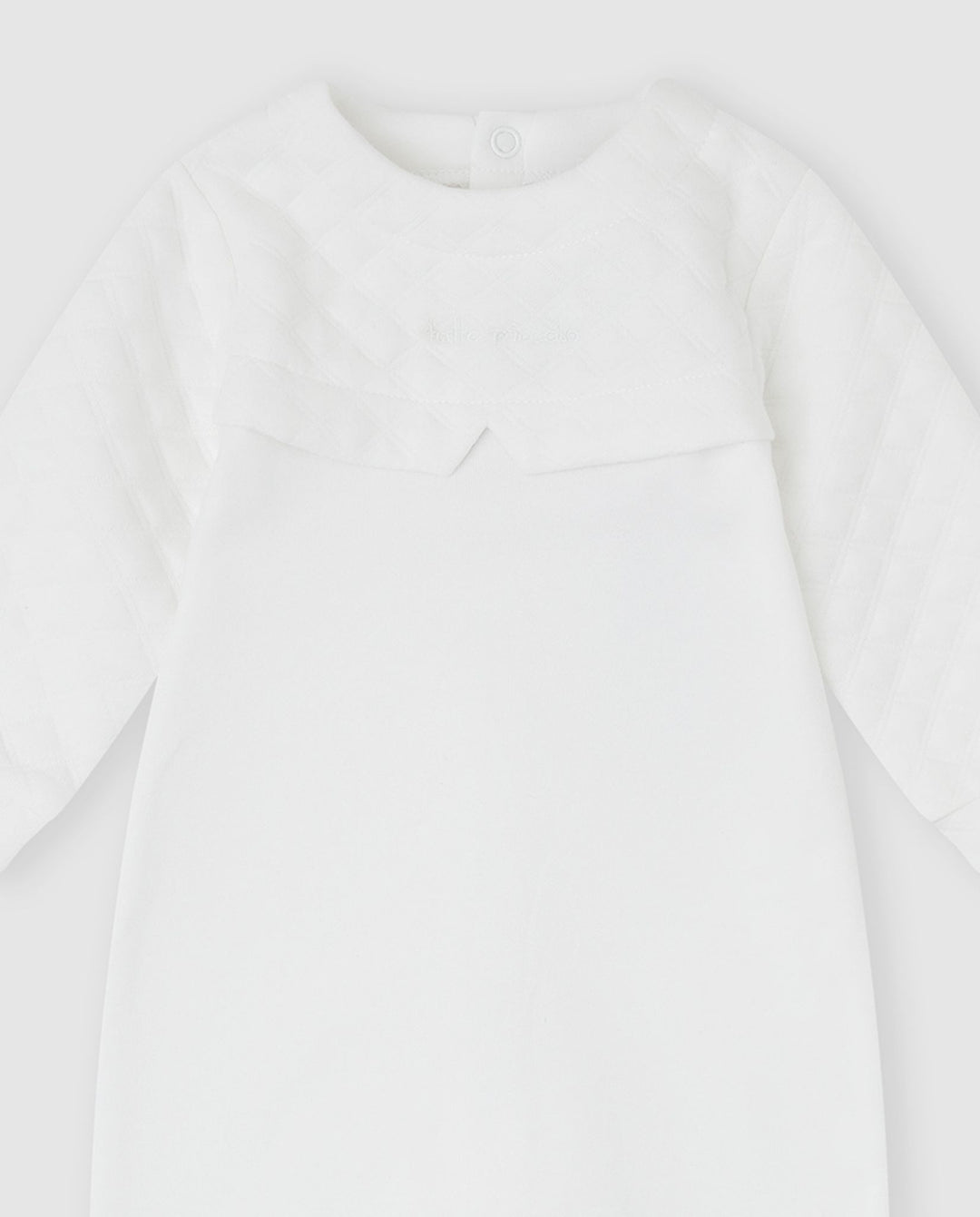 CONJUNTO 2 PZAS. ACOLCHADO BLANCO RECIÉN NACIDO