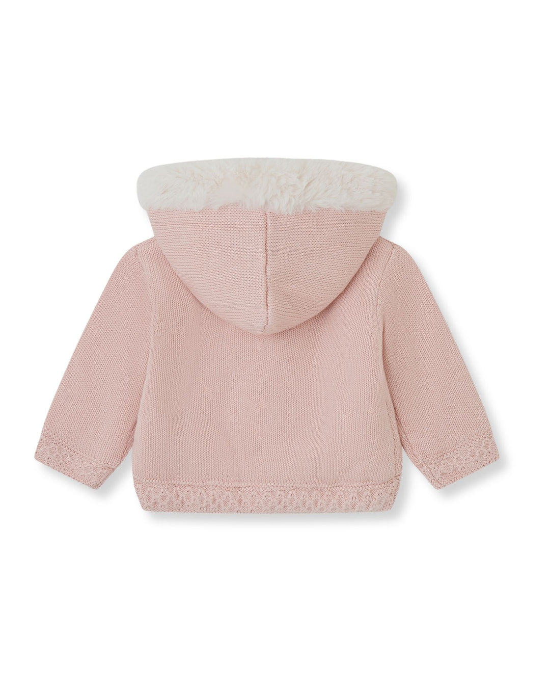 CHAQUETÓN TRICOT PÉTALO CON CAPUCHA
