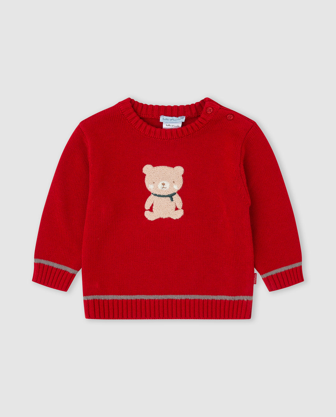 JERSEY TRICOT ROJO OSO BEBÉ