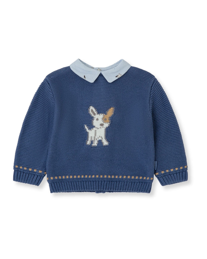 JERSEY TRICOT AZUL MARINO PERRITO