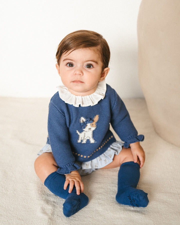 JERSEY TRICOT AZUL MARINO PERRITO