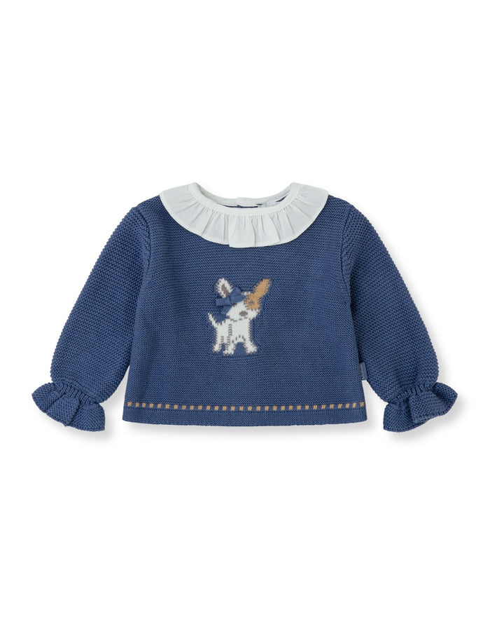 JERSEY TRICOT AZUL MARINO PERRITO