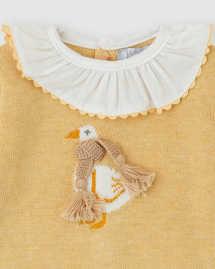 JERSEY TRICOT MOSTAZA PATO