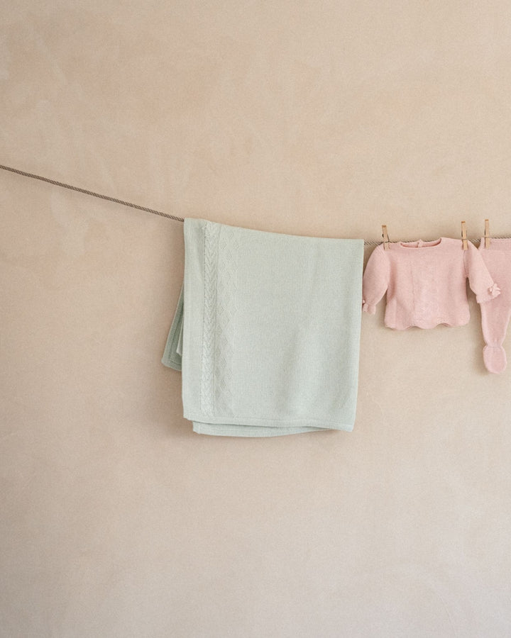 MANTA TRICOT AGUAMARINA