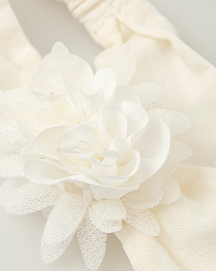 CINTA LINO FLOR BLANCA