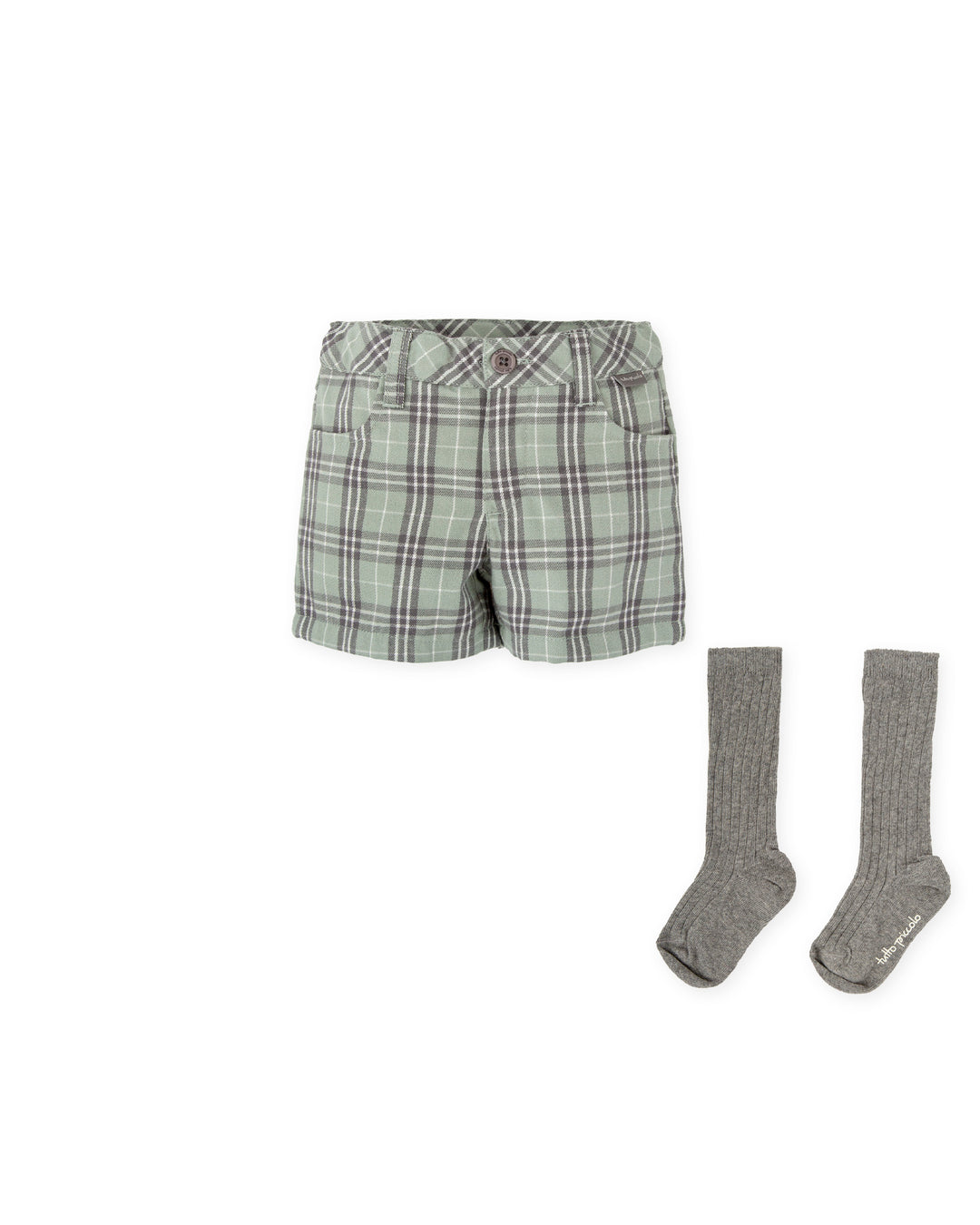 BERMUDA GRIS CON CALCETINES