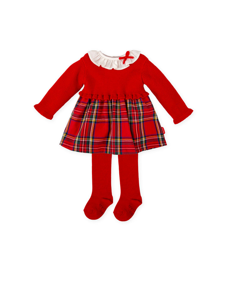 VESTIDO ROJO CON LEOTARDOS