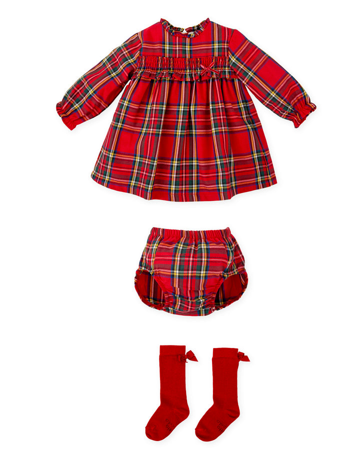 VESTIDO CON BRAGUITA ROJO CON LEOTARDOS