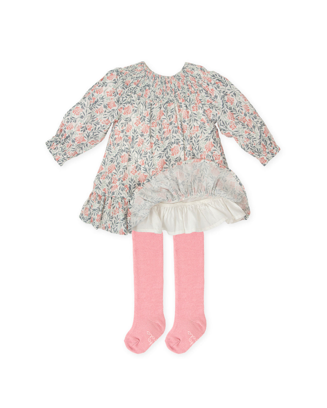 VESTIDO GRIS CON LEOTARDOS