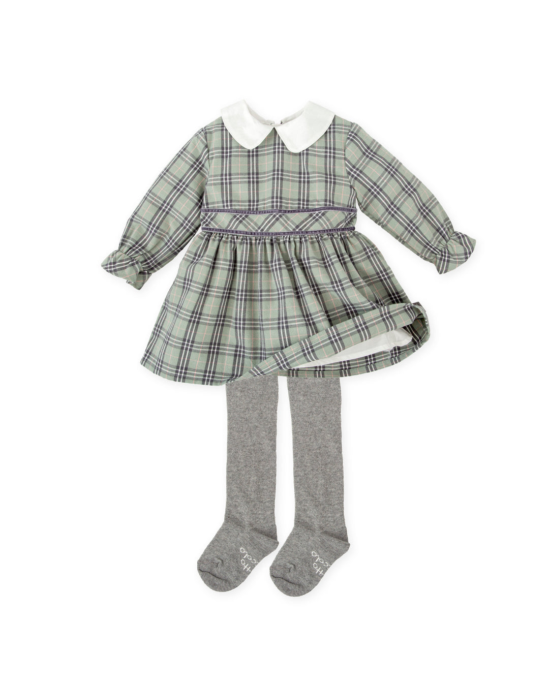 VESTIDO GRIS CON LEOTARDOS