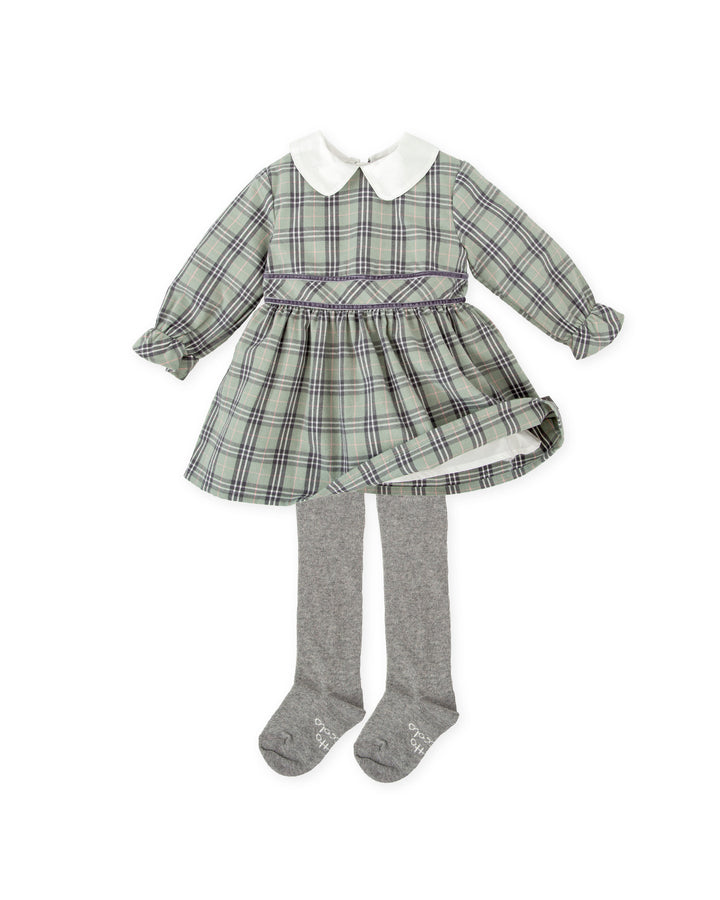 VESTIDO GRIS CON LEOTARDOS