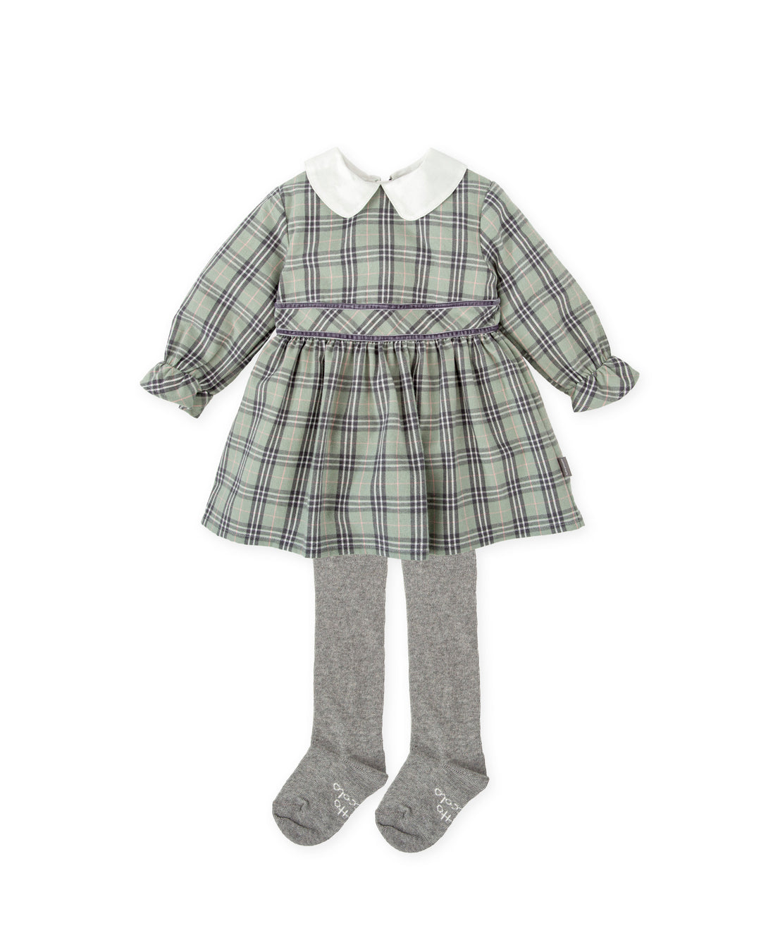 VESTIDO GRIS CON LEOTARDOS