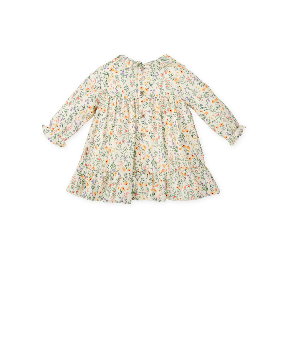 VESTIDO MOSTAZA FLORES