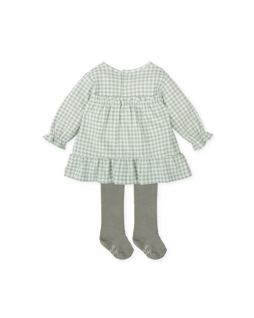 ABITO ACQUAMARINA A QUADRI CON COLLANT