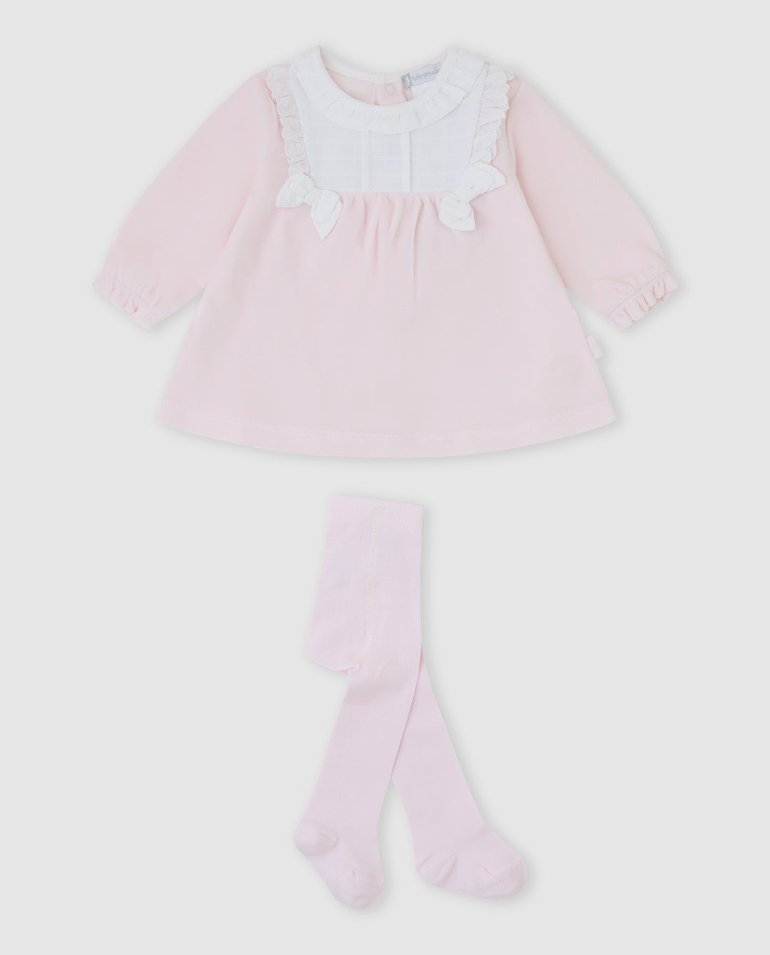 VESTIDO TUNDOSADO ROSA BEBÉ CON LEOTARDOS