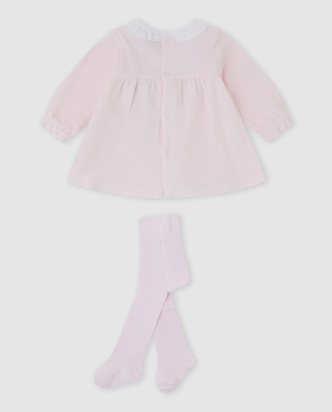 VESTIDO TUNDOSADO ROSA BEBÉ CON LEOTARDOS